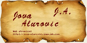 Jova Alurović vizit kartica